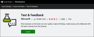 The Test & Feedback extension on marketplace.visualstudio.com