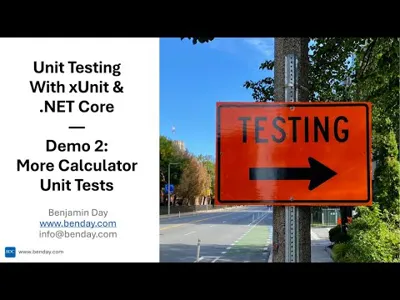 Demo 2 - Unit Testing with xUnit & .NET Core - Subtract & Multiply