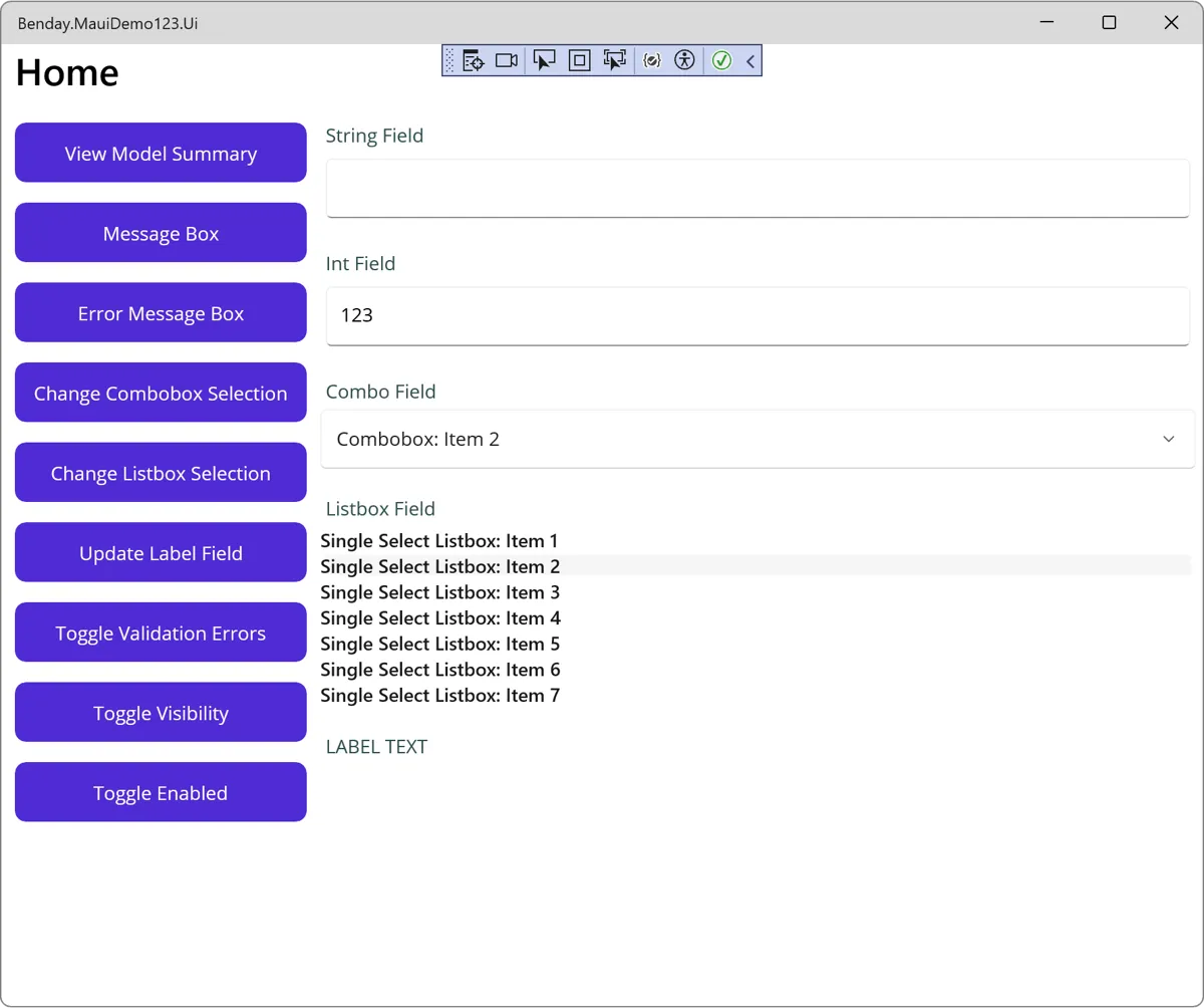 .NET MAUI Demo Application .NET MAUI Demo Application