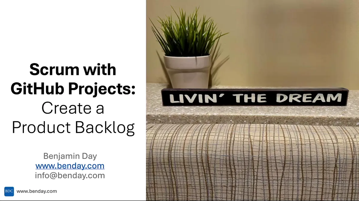 Scrum with GitHub Projects: The Product Backlog (Demo)
