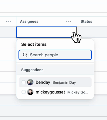 Assign a backlog item to someone