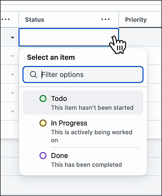 Edit the status of a PBI
