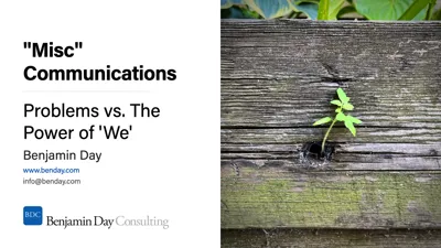 Problems vs. The Power of "We" | Words for Leaders