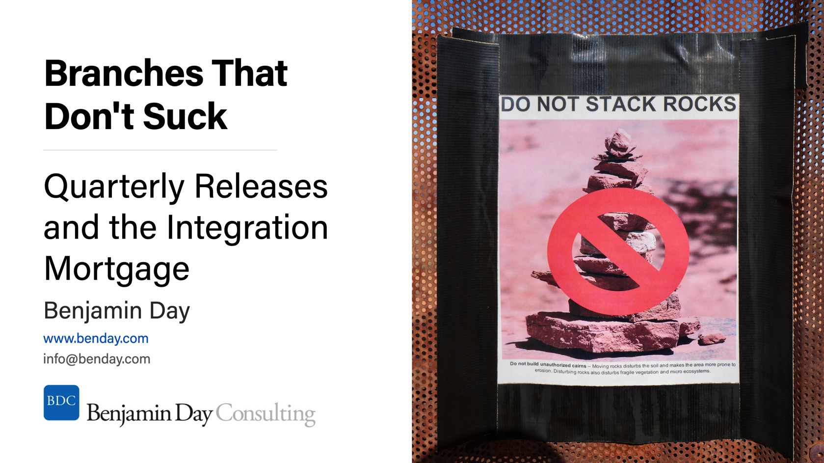 Branches That Don't Suck #11: Quarterly Releases and the Integration Mortgage