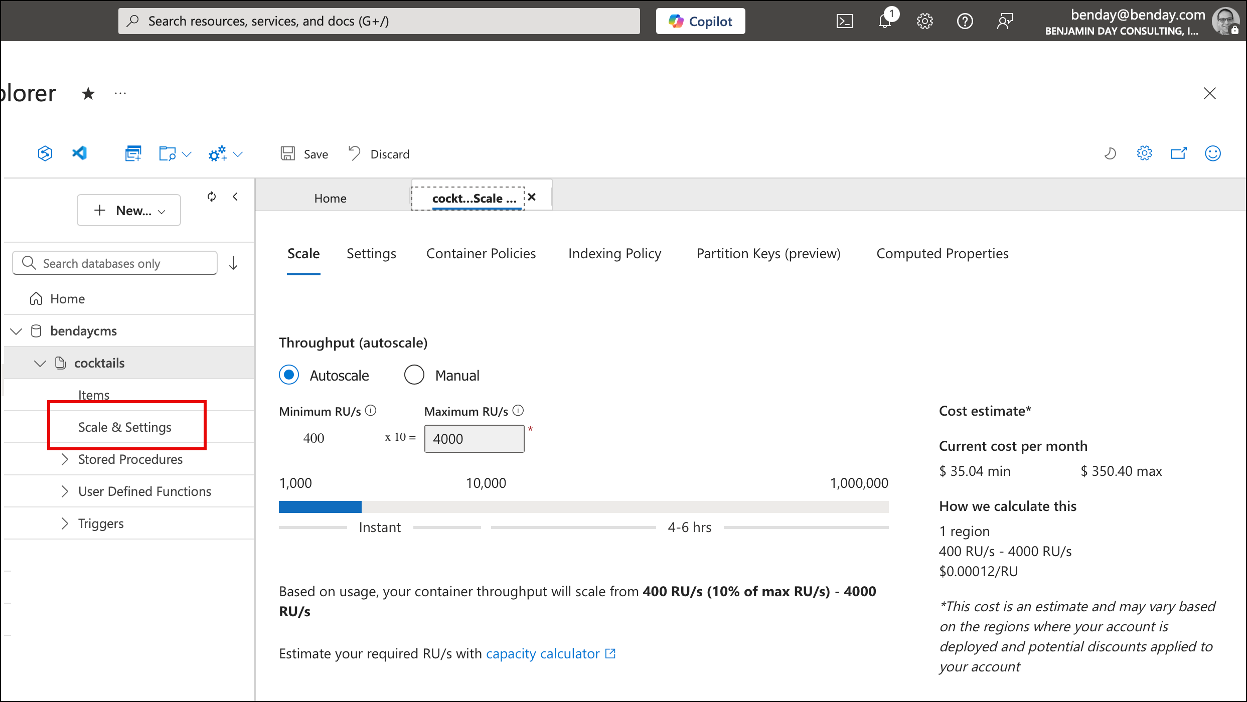 Step 2.1: Scale & Settings