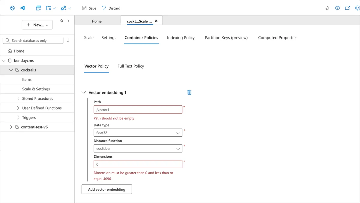 Step 3: The Empty Vector Embedding Form