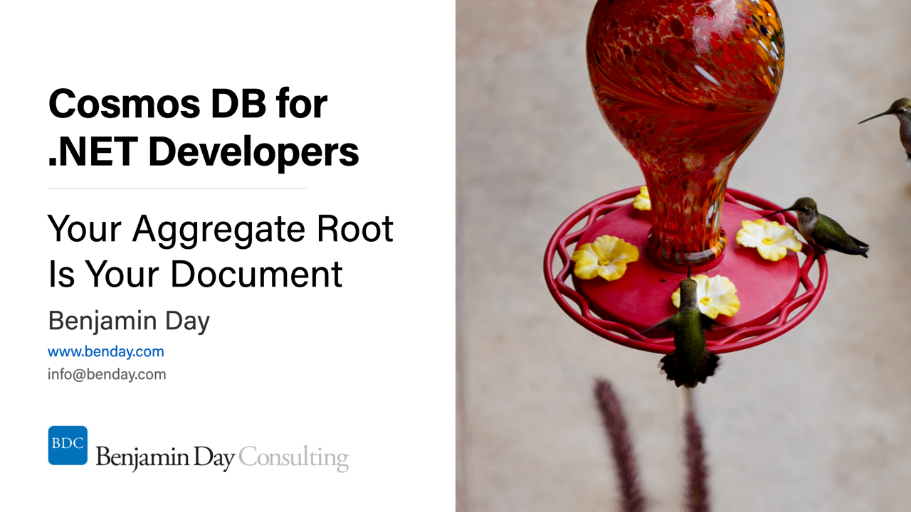 Azure Cosmos DB for .NET Developers #3: Your Aggregate Root Is Your Document