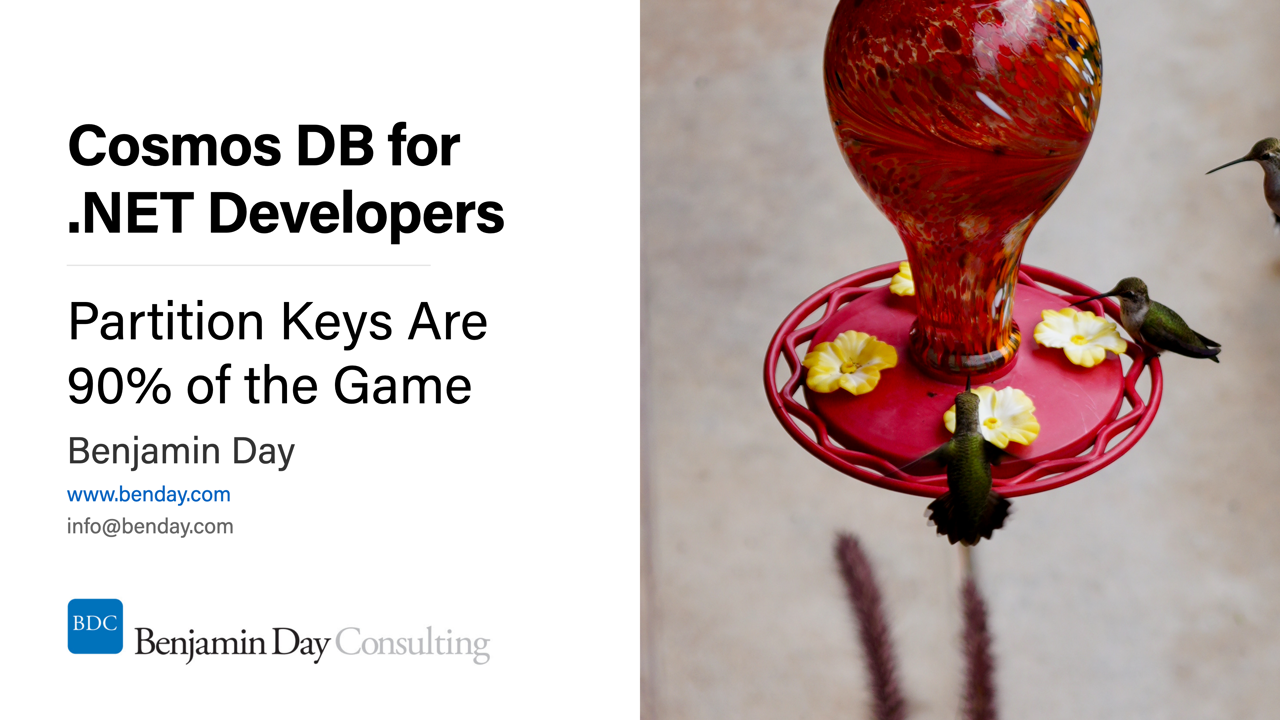 Azure Cosmos DB for .NET Developers #4: Partition Keys Are 90% of the Game